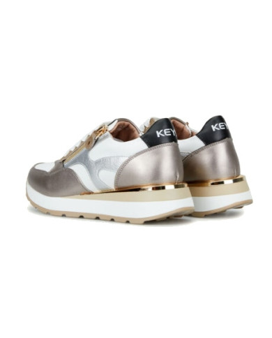 SNEAKERS KEYS DONNA TORTORA/SILVER/BEIGE  K-6923 COD.6852