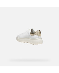 SNEAKERS GEOX DONNA D SPHERICA EC4.1 D - NAP+SI.ME WHITE/LT GOLD D45TCD 085BN C1327