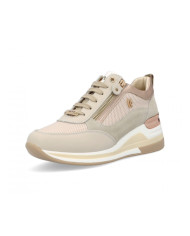 SNEAKERS KEYS DONNA BEIGE CON INSERTI LAMINATI K-9021 K8323