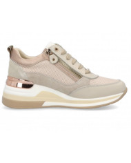 SNEAKERS KEYS DONNA BEIGE CON INSERTI LAMINATI K-9021 K8323