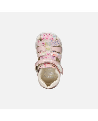 SANDALO PRIMI PASSI BAMBINA B S.MACCHIA G. B - NAP+VIT.SIN LT ROSE/MULTICOLOR ROSE/PINK B254WB 085BC C8W0G