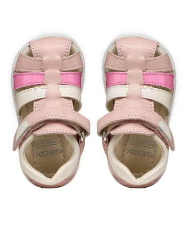 SANDALO GEOX PRIMI PASSI BAMBINA B S.MACCHIA G. B - NAP+VIT.SIN LT ROSE/MULTICOLOR B254WB 085BC C8WE8