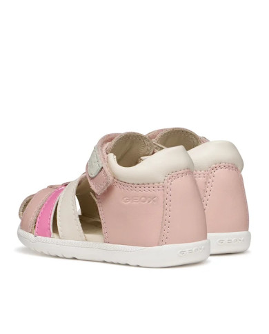 SANDALO GEOX PRIMI PASSI BAMBINA B S.MACCHIA G. B - NAP+VIT.SIN LT ROSE/MULTICOLOR B254WB 085BC C8WE8