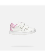 SNEAKERS GEOX PRIMI PASSI BAMBINA  B ECLYPER A - GBK+GBK BRILL.   WHITE/PINK BABY B365MA 054BJ C0406