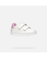 SNEAKERS GEOX PRIMI PASSI BAMBINA  B ECLYPER A - GBK+GBK BRILL.   WHITE/PINK BABY B365MA 054BJ C0406