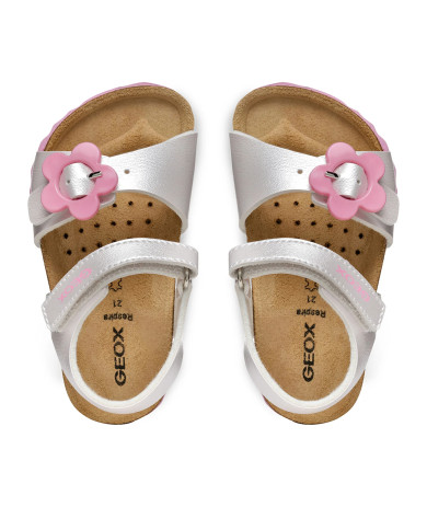 SANDALI  GEOX PRIMI PASSI BAMBINA BABY  B S.CHALKI G. D - SINT.PERL. B552RD 000NF C1000