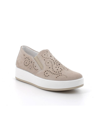 SNEAKERS SLIP-ON IGI&CO DONNA SCAMOSCIATO/TESSUTO VISONE 5657322
