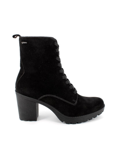 STIVALETTO TRONCHETTO DONNA SCAMOSCIATO SUPER10/12 NERO ZIP+LACCI 2662100