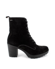 STIVALETTO TRONCHETTO DONNA SCAMOSCIATO SUPER10/12 NERO ZIP+LACCI 2662100