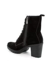 STIVALETTO TRONCHETTO DONNA SCAMOSCIATO SUPER10/12 NERO ZIP+LACCI 2662100