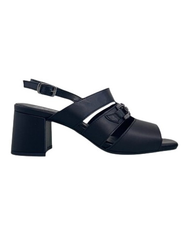SANDALO CON TACCO  ENVAL SOFT DONNA CAPRA NAPPATA   NERO TACCO 7CM 7773911