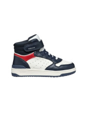 SNEAKERS GEOX BAMBINO J WASHIBA B - GEOBUCK+LYCRA NAVY/WHITE 28-35 J46LQB 05415 C4211/A
