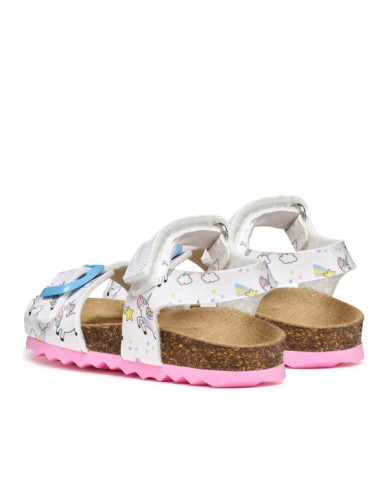 SANDALI GEOX PRIMI PASSI BAMBINA BABY   B S.CHALKI G.A - VER.SI+VER.SI WHITE B922RA 0FCHH C1000