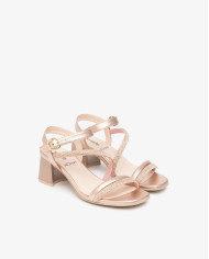 SANDALO CON TACCO NEROGIARDINI DONNA NETTUNO PHARD TPU FEN NATURALE TACCO5CM E615721D/660