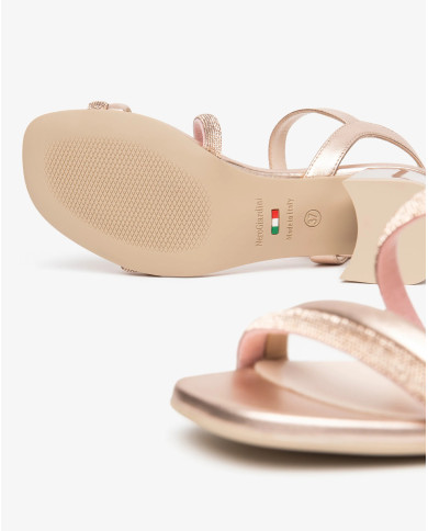 SANDALO CON TACCO NEROGIARDINI DONNA NETTUNO PHARD TPU FEN NATURALE TACCO5CM E615721D/660