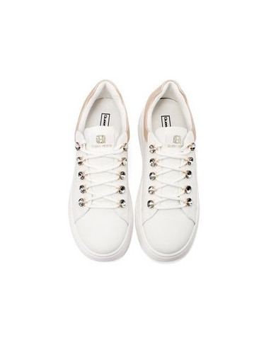 SNEAKERS QUEEN HELENA PLATFORM CON LACCI GIOIELLO X34-11 WHITE/BLU