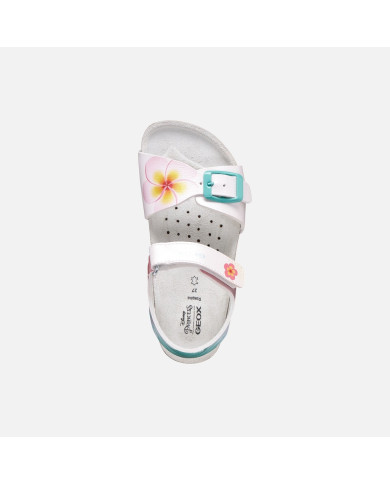 SANDALI GEOX BAMBINA JUNIOR J ADRIEL GIRL G - SINT.PERL. WHITE/WATERSEA J558MG 000NF C0817 