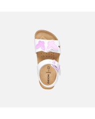 SANDALI GEOX BAMBINA JUNIOR J ADRIEL WHITE/PINK J658MA 05402 C0406