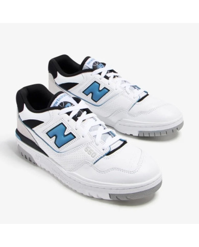 SNEAKERS NEW BALANCE 550 UOMO TIER 2 WHITE BLACK BLUE LIFESTYLE BB550ESF