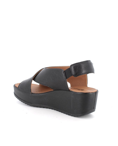SANDALO CON ZEPPA IGI&CO DONNA CAPRA TAMPONATA NERO 7665700