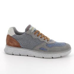 SNEAKERS IGI&CO UOMO SCAMOS/TELA GRIGIO SC/BLUE 7615500