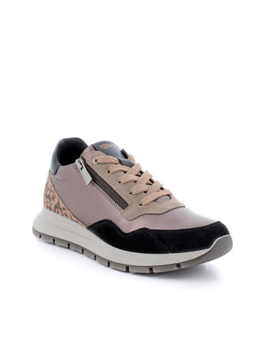 SNEAKERS DONNA BRONZO IN PELLE ZIP+LACCI 6672566