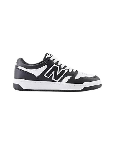 SNEAKERS NEW BALANCE KIDS B480 LACE LIFESTYLE BLACK SYNTETIC LEATHER GSB480BW