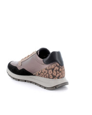 SNEAKERS DONNA BRONZO IN PELLE ZIP+LACCI 6672566