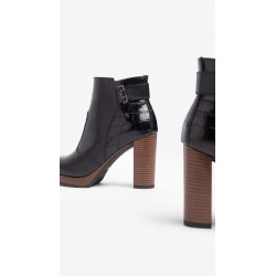 TRONCHETTI NEROGIARDINI DONNA IN PELLE PELLE 9,5CM I308262D/100