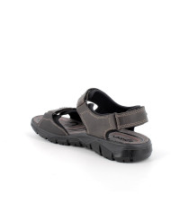 SANDALO IGI&CO UOMO PELLE/TESSUTO TRIVELCRO GRIGIO 5642611