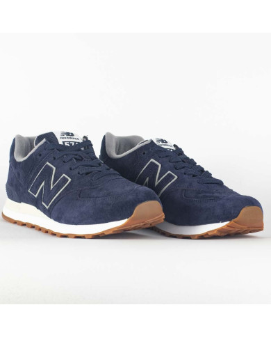 SNEAKERS NEWBALANCE UOMO LIFESTYLE UOMO PIGSKIN BLUE NBML574EPA