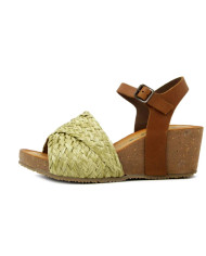 BIONATURA SANDALO CON ZEPPA DONNA 37A2275 SALVIA