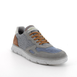 SNEAKERS IGI&CO UOMO SCAMOS/TELA GRIGIO SC/BLUE 7615500