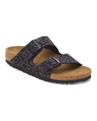 CIABATTE BIRKENSTOCK DONNA ARIZONA BS SYN LEO BLACK 1030563