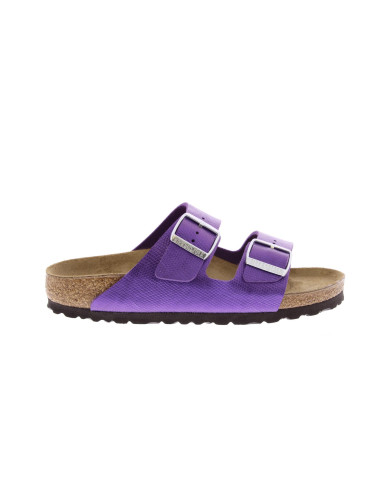 CIABATTE BIRKENSTOCK DONNA ARIZONA SHINY LIZARD ACAI, BIRKO FLOR EMBOSSED