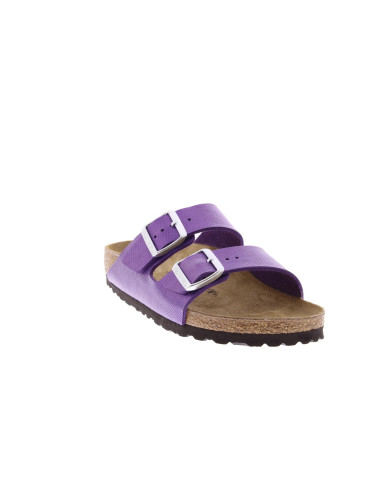 CIABATTE BIRKENSTOCK DONNA ARIZONA SHINY LIZARD ACAI, BIRKO FLOR EMBOSSED