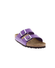 CIABATTE BIRKENSTOCK DONNA ARIZONA SHINY LIZARD ACAI, BIRKO FLOR EMBOSSED