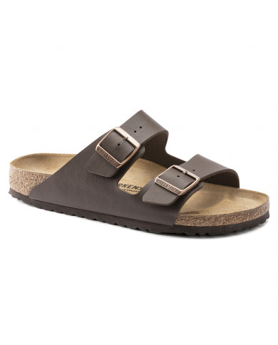 CIABATTE BIRKENSTOCK UNISEX ARIZONA DARK BROWN BIRKO FLOR 0051703