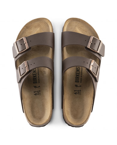 CIABATTE BIRKENSTOCK UNISEX ARIZONA DARK BROWN BIRKO FLOR 0051703