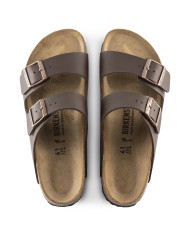 CIABATTE BIRKENSTOCK UNISEX ARIZONA DARK BROWN BIRKO FLOR 0051703