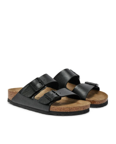CIABATTE BIRKENSTOCK DONNA ARIZONA SHINY LIZARD BLACK,BIRKO FLOR EMBOSSED CALZ.S 1027835