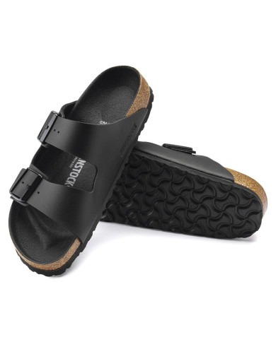 CIABATTE BIRKENSTOCK  UNISEX PIANELLE ARIZONA TRIPLES BLACK BIRKOFLOR 1019069