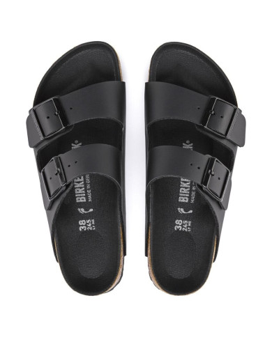 CIABATTE BIRKENSTOCK  UNISEX PIANELLE ARIZONA TRIPLES BLACK BIRKOFLOR 1019069