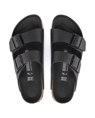 CIABATTE BIRKENSTOCK  UNISEX PIANELLE ARIZONA TRIPLES BLACK BIRKOFLOR 1019069