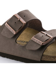 CIABATTE BIRKENSTOCK UNISEX ARIZONA MOCCA BIRKIBUC BIRKOFLOR 151183
