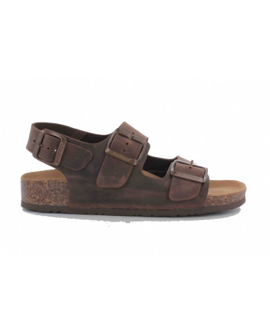 SANDALI BIONATURA UNISEX 11 SAHARA IMB CRAZY HORSE TORTORA