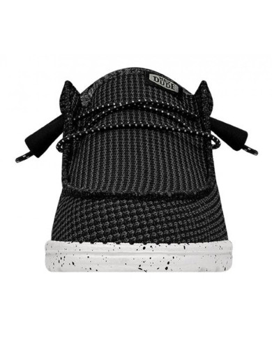 MOCASSINO HEY DUDE UOMO WALLY SPORT MESH M BLACK/WHITE SLIP-ON HD.40403/066