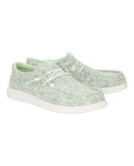 MOCASSINO HEY DUDE UOMO WALLY SURF WASH ICEBERG GREEN SLIP-ON HD.43091/35L