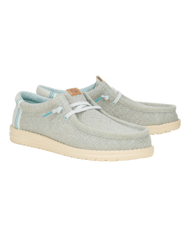 MOCASSINO HEY DUDE UOMO WALLY JUTE CLOUD BLUE/DAWN BLUE SLIP-ON HD.43085/4TS