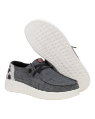 MOCASSINO HEY DUDE DONNA WENDY RISE ANIMAL BLACK/MULTI SLIP-ON HD.43780/0C4